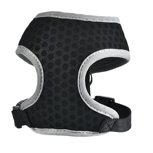 Шлейка для собак FOXIE Dots M (обхват шеи 35см, обхват груди 40-52см) черная