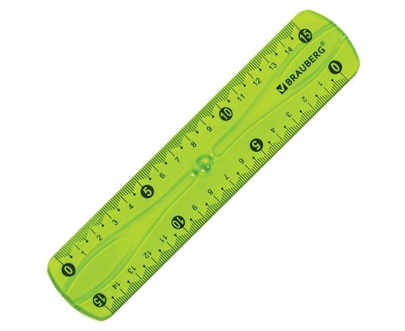 Гибкая линейка Brauberg 15см