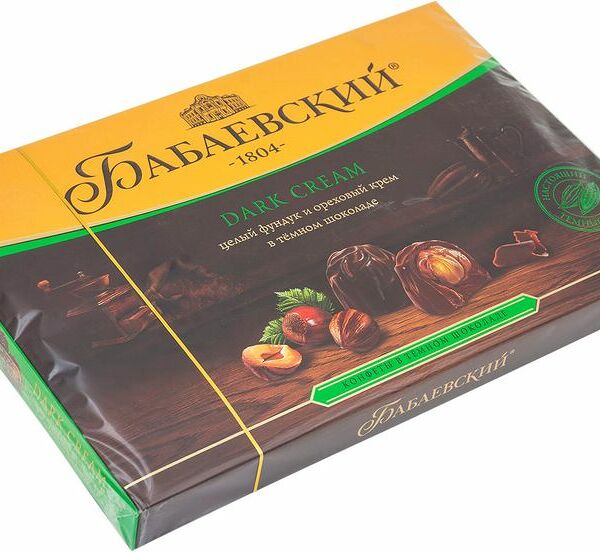 Конфеты Бабаевский Dark Cream целый фундук и ореховый крем, 200г