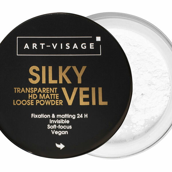 Art-Visage Пудра финишная рассыпчатая Silky Veil Transparent HD Matte Loose Powder, 10 г, 301 Прозрачная
