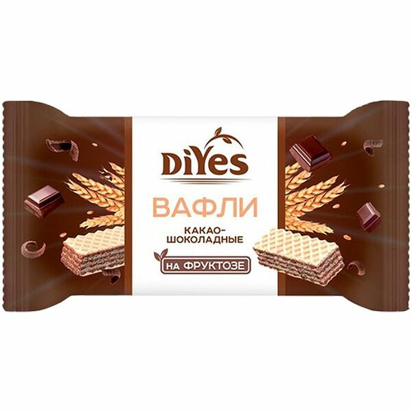 Вафли DiYes на фруктозе с какао, 85г