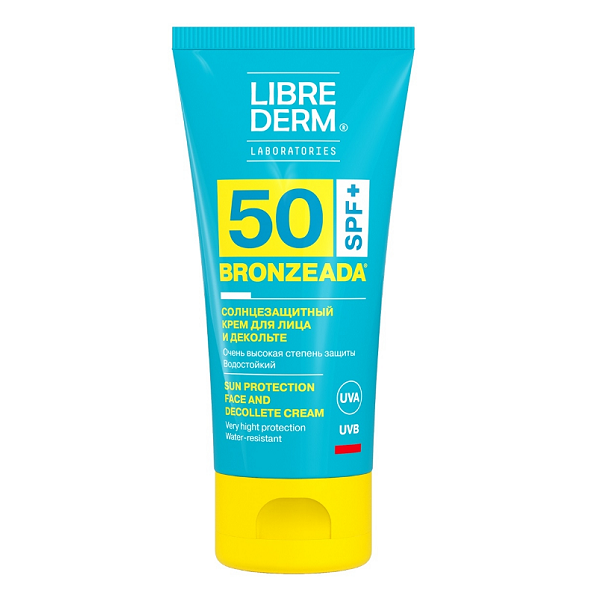 Крем для лица и зоны декольте Librederm Bronzeada солнцезащитный SPF 50 50 мл