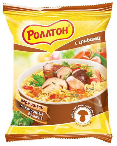 Вермишель быстрого приготовления Роллтон с грибами