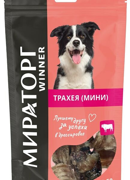 Лакомство для собак Мираторг трахея говяжья сушеная 50г