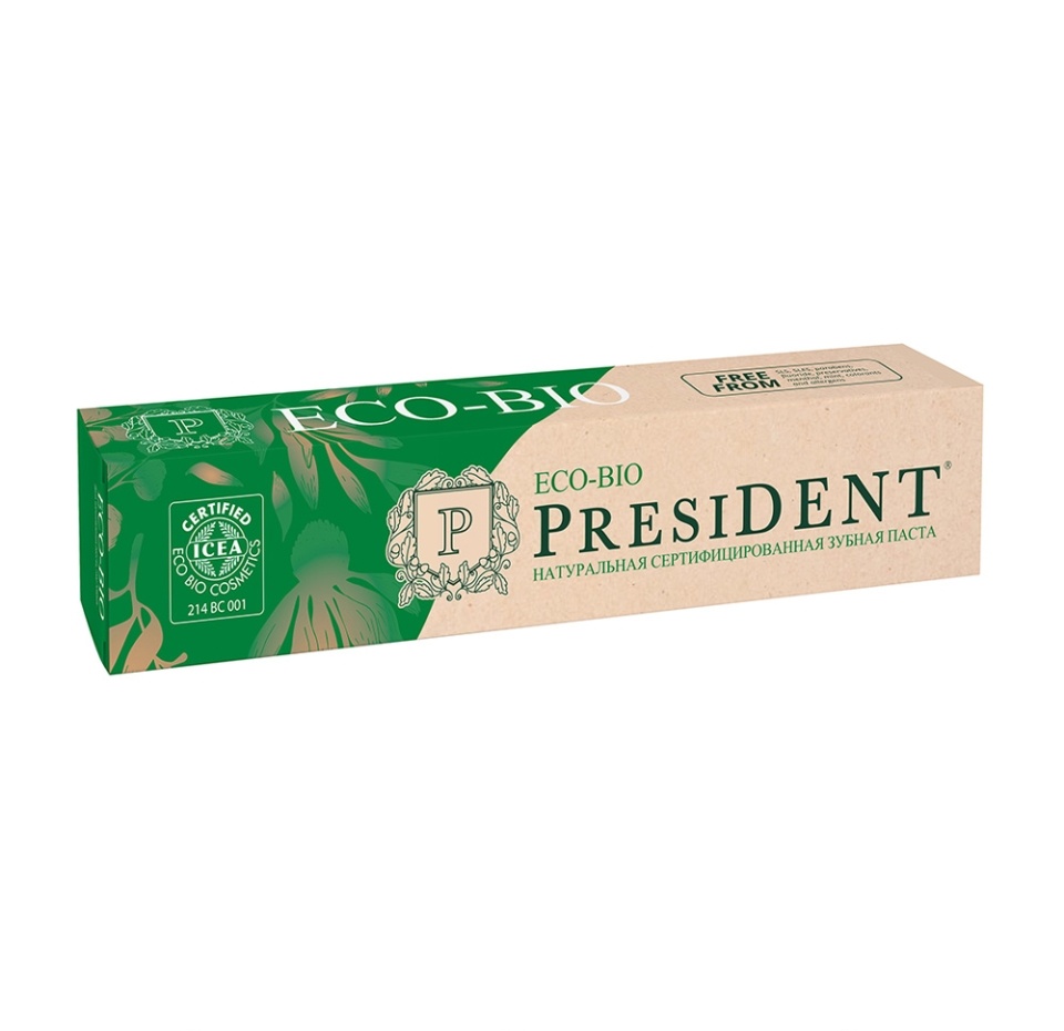 

Зубная паста натуральная President Eco-Bio 75 мл
