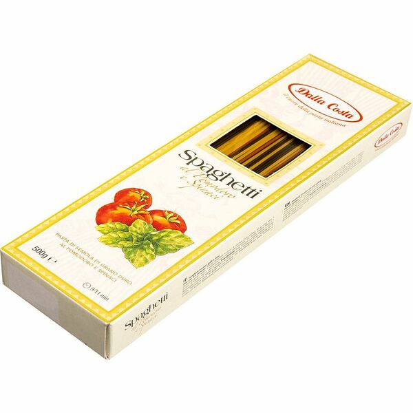 Макаронные изделия Dalla Costa Spaghetti со шпинатом и томатами