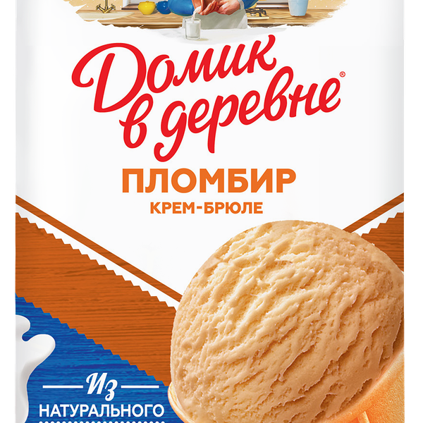 Мороженое Домик в деревне Пломбир крем-брюле