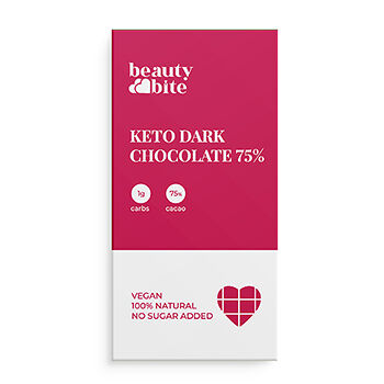 Кето-шоколад низкоуглеводный Beauty Bite Keto Темный 75% (без сахара) 20г, Россия