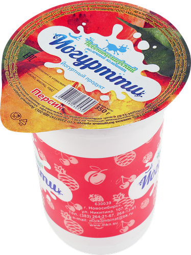 Молокосодержащий продукт МК НОВОНИКОЛАЕВСКИЙ Йогуртти Персик 2,5%, с змж, 350г
