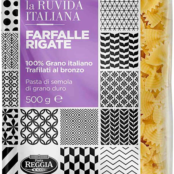 Макаронные изделия Farfalle Rigate Pasta Reggia La Ruvida Italiana, 500г