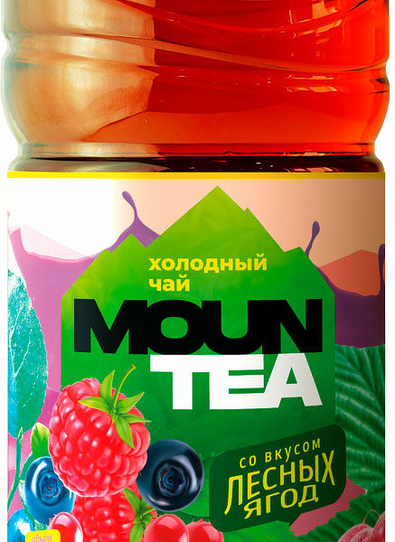 Напиток Бавария Чай холодный черный Mountea лесные ягоды 1,5л
