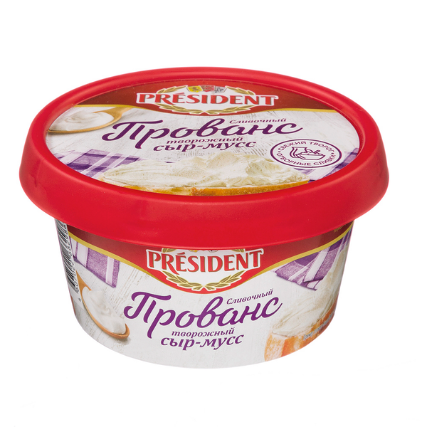 Сыр-мусс творожный President Прованс сливочный 62% БЗМЖ 120 г