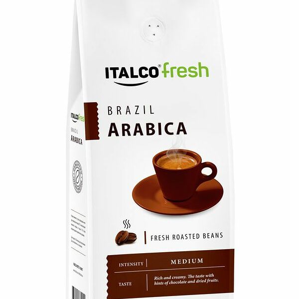 Кофе Italco Арабика бразилия жареный в зёрнах, 1кг