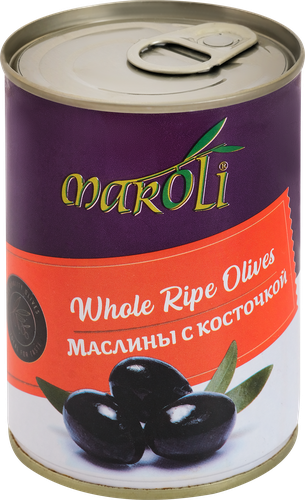 

Маслины с косточкой Maroli черные 300 мл