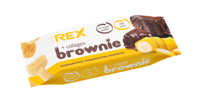 ProteinRex пирожное Брауни Brownie - банан