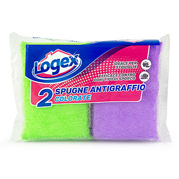 Губка хозяйственная Logex не царапающая поверхности 2шт., Италия