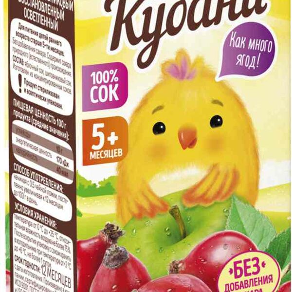 Сок Дары Кубани Шиповник-яблоко с 5 месяцев
