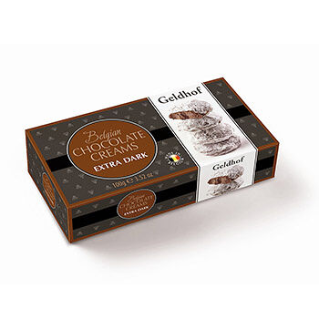 Шоколадные конфеты Geldhof кремовые снежки с начинкой из темного шоколада