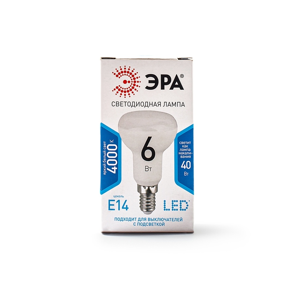 

Лампочка Эра led smd R50-6w-840-E14 Eco