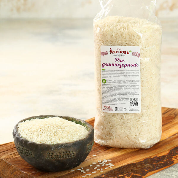 Рис длиннозерный МясновЪ Буфет 1 кг