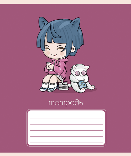 

Тетрадь ПЗБМ Аниме, А5, 18 листов в линейку на скрепке, Арт. 17452 в ассортименте