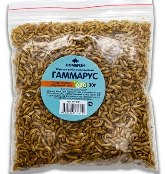 HOMEFISH Корм для рыб Гаммарус 30г пакет
