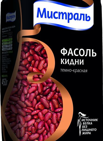 Фасоль Мистраль Кидни темно-красная 450г