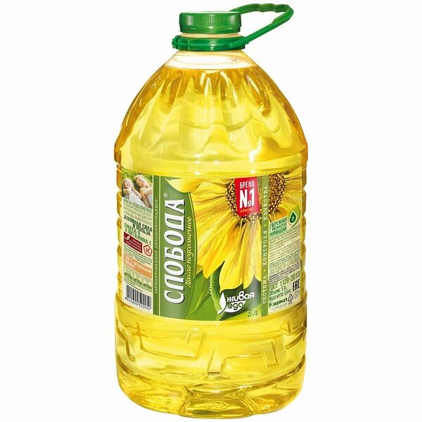 Масло подсолнечное Слобода рафинированное дезодорированное 5л