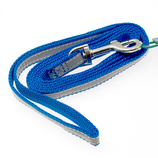 Поводок для собаки Yami-Yami Титан, светоотражающий, синий, 25 мм, 500 см