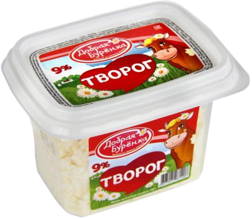 

Творог Добрая Буренка 9%, без змж 200 г