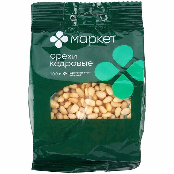 Ядра орехов Сибирской сосны очищенные Маркет, 100г