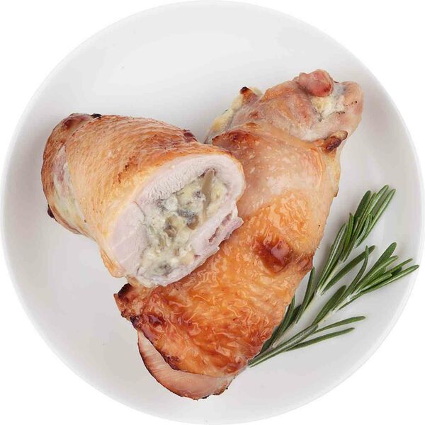 Куриный окорочок с грибами