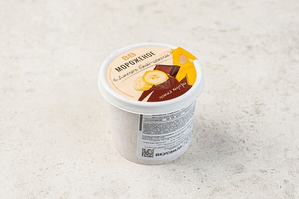 Мороженое сливочное Джелато банан-шоколад Продукт замороженный