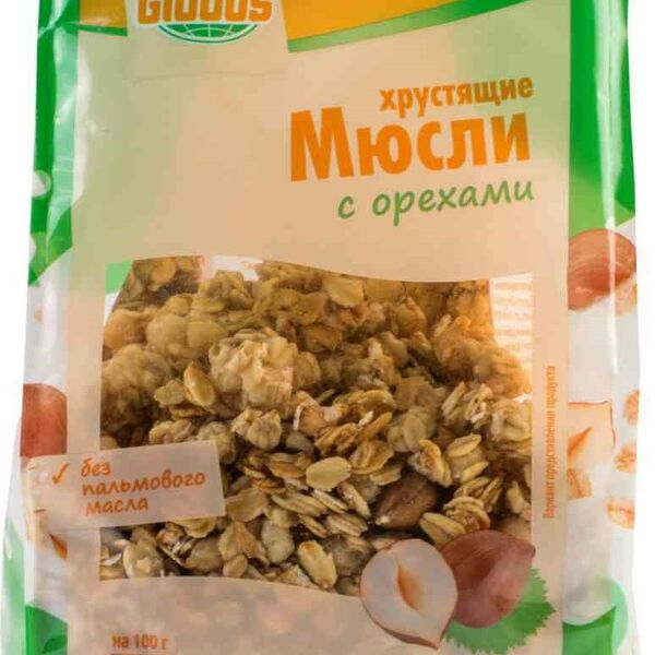 Мюсли хрустящие Глобус с орехами