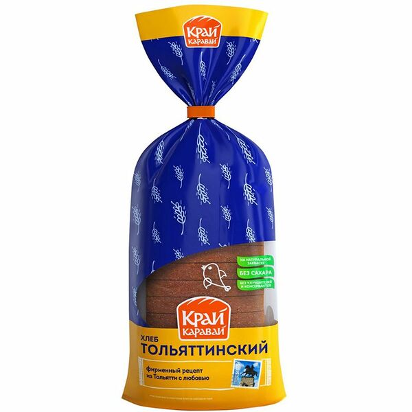 Хлеб Край Каравай Тольяттинский в нарезке