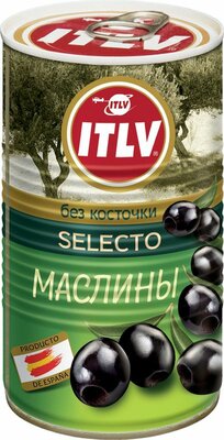 Маслины ITLV Selecto черные без косточки