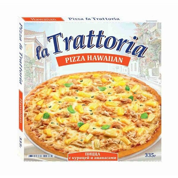 Пицца La Trattoria Гавайская с курицей и ананасами