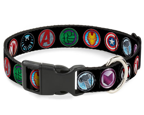 Ошейник Buckle-Down Мстители с пластиковой застёжкой 38-66 см, разноцветный