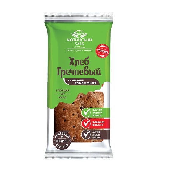 Хлеб Аютинский Хлеб Гречневый с семенами подсолнечника