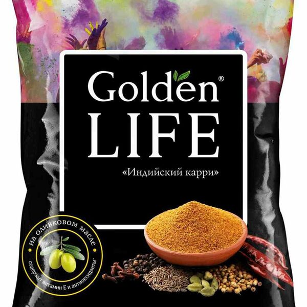 Чипсы картофельные Golden Life Индийский карри