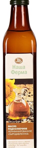 Масло «Сыродавленное» подсолнечное нерафинированное, «Наша Ферма»