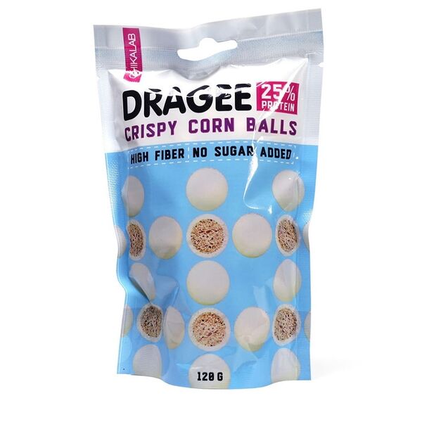 Драже Chikalab 25% Protein Шарики кукурузные в белом шоколаде (без сахара) 120 г, Россия