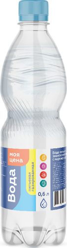 Вода Моя цена газированная, 600 мл