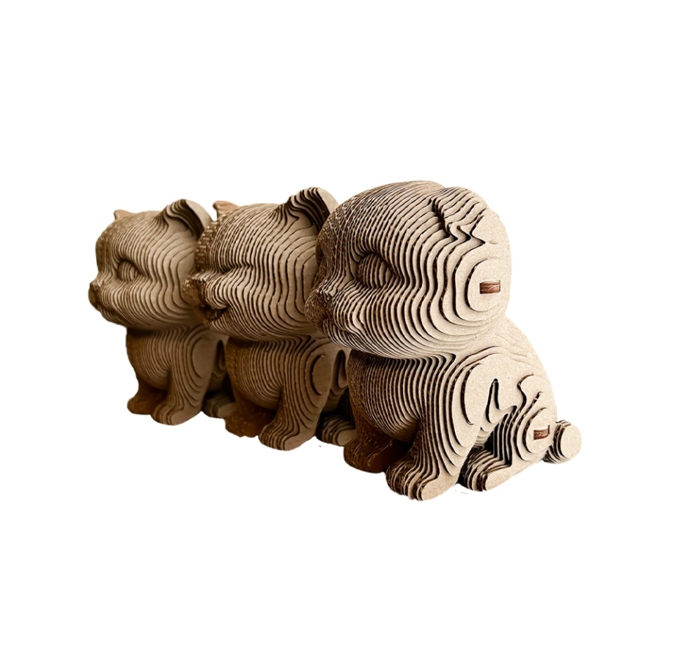 

Конструктор Qbrix Картонный 3d Три котика