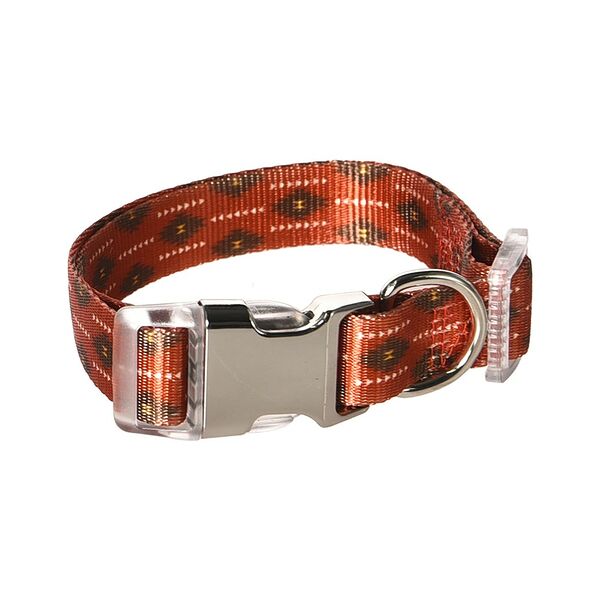 Ошейник для собак FOXIE Glare M 1,9х35-50см красный