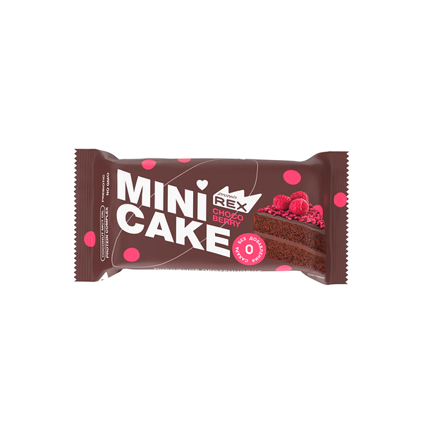 Мини-тортик протеиновый Protein Rex Mini cake шоколадно-малиновый