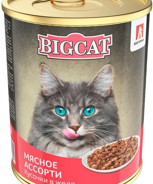 Влажный корм для кошек Зоогурман Big Cat Мясное ассорти 350г