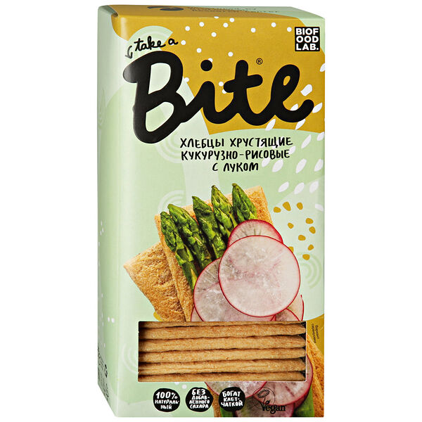 Хлебцы хрустящие кукурузно-рисовые Take a Bite с луком