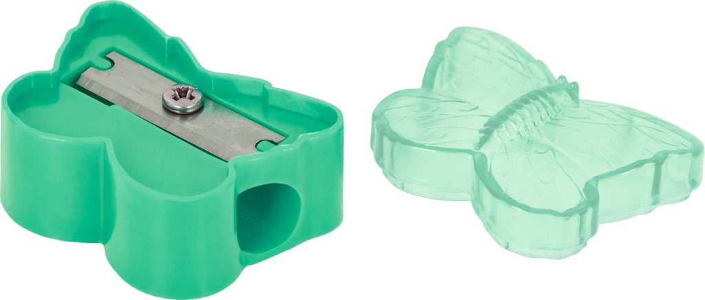 

Точилка CREATIVIKI Бабочки, пластиковая, 1 отверстие, с контейнером, Арт. 203713, в ассортименте