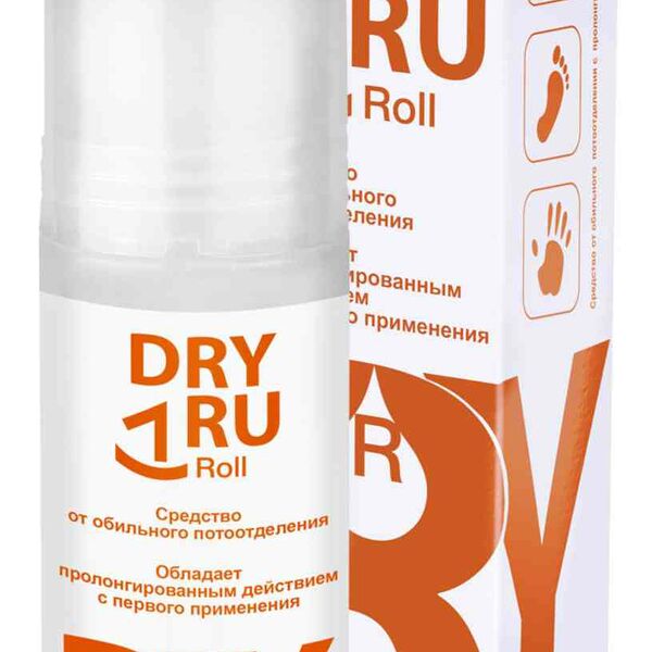 Средство Dry ru Roll от обильного потоотделения с пролонгированным действием 50 мл